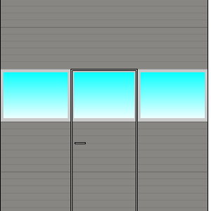 Overhead door with 1 full-vision door and pass door